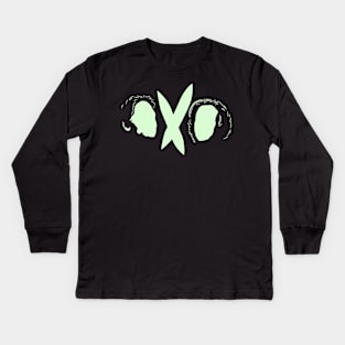 X Files Mulder Scully Minimalist Kids Long Sleeve T-Shirt